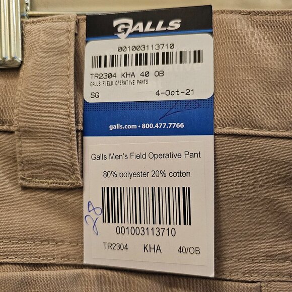 NWT Men's GALLS Field Operative Pants TR2304 Khaki 40x28 - Picture 3 of 11